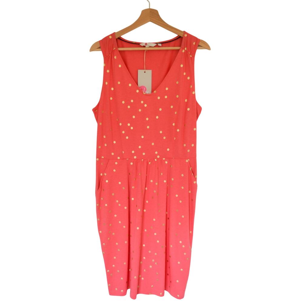 Boden Melinda Cotton Blend Jersey Dress Sleeveless New With Tag Size 12